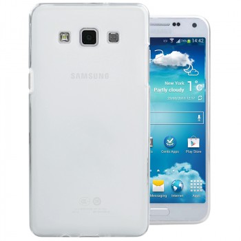 Силиконовый матовый полупрозрачный чехол для Samsung Galaxy A5 Белый