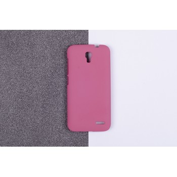 Пластиковый матовый непрозрачный чехол для Alcatel One Touch Pop 2 (4.5) Розовый