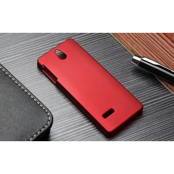 Пластиковый матовый непрозрачный чехол для Nokia 515 Красный