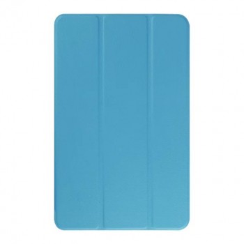 Текстурный чехол флип подставка сегментарный для Samsung Galaxy Tab E 9.6 Голубой