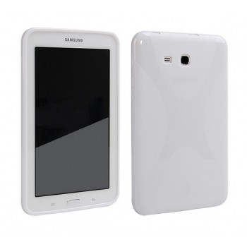 Силиконовый матовый X чехол для Samsung Galaxy Tab E 9.6 Белый
