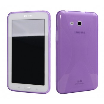 Силиконовый матовый X чехол для Samsung Galaxy Tab E 9.6 Фиолетовый