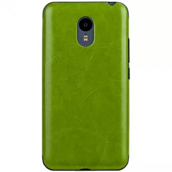 Силиконовый чехол накладка с кожакой текстурой для Meizu M2 Note Зеленый
