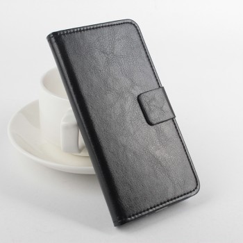 Чехол портмоне подставка с магнитной защелкой на силиконовой основе для Asus Zenfone 2 5 Черный