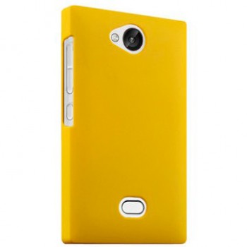 Пластиковый чехол серия Metallic для Nokia Asha 503 Желтый