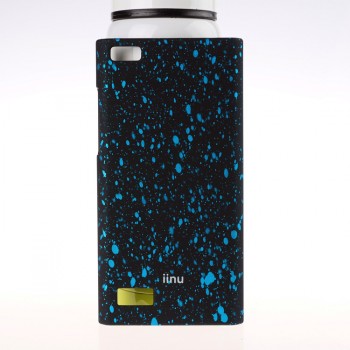 Пластиковый матовый дизайнерский чехол с голографическим принтом Звезды для Blackberry Leap Голубой