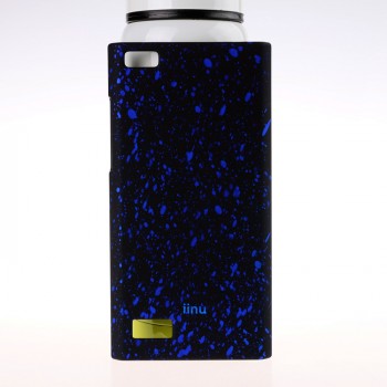 Пластиковый матовый дизайнерский чехол с голографическим принтом Звезды для Blackberry Leap Синий