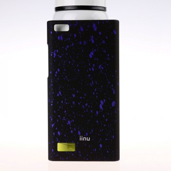 Пластиковый матовый дизайнерский чехол с голографическим принтом Звезды для Blackberry Leap Фиолетовый