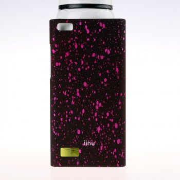 Пластиковый матовый дизайнерский чехол с голографическим принтом Звезды для Blackberry Leap Пурпурный
