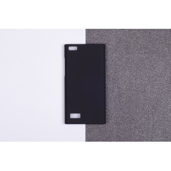 Пластиковый матовый непрозрачный чехол для Blackberry Leap Черный