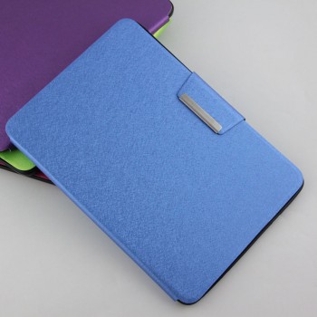 Текстурный чехол подставка с внутренними отсеками и магнитной застежкой для Samsung Galaxy Tab S2 9.7 Синий