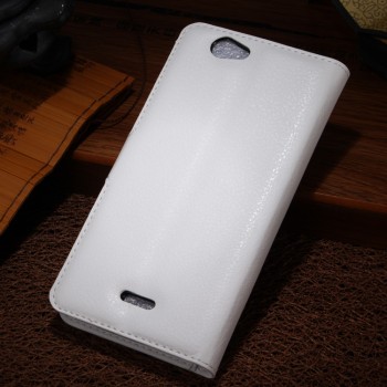 Чехол портмоне подставка на пластиковой основе с магнитной застежкой для Explay Neo Белый