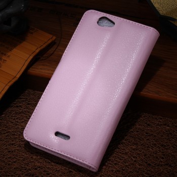 Чехол портмоне подставка на пластиковой основе с магнитной застежкой для Explay Neo Розовый