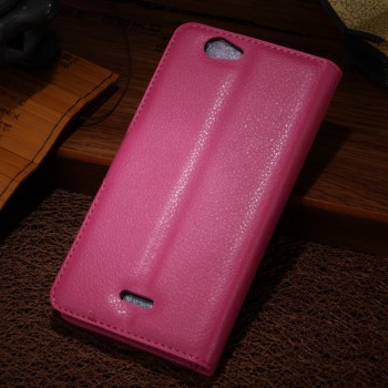 Чехол портмоне подставка на пластиковой основе с магнитной застежкой для Explay Neo Пурпурный