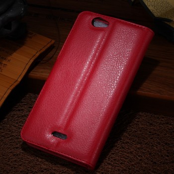 Чехол портмоне подставка на пластиковой основе с магнитной застежкой для Explay Neo Красный