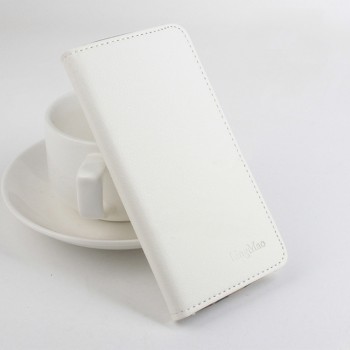 Чехол портмоне подставка матовой текстуры на клеевой основе с магнитной застежкой для Highscreen Thor Белый
