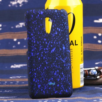 Пластиковый матовый дизайнерский чехол с голографическим принтом Звезды для Meizu MX5 Синий