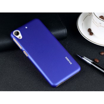 Пластиковый матовый металлик чехол для HTC Desire 626/628 Синий
