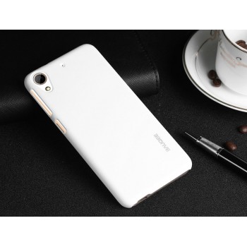 Пластиковый матовый металлик чехол для HTC Desire 626/628 Белый