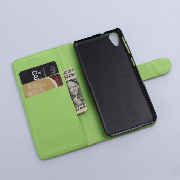 Чехол портмоне подставка с защелкой для HTC Desire 626/628 Зеленый