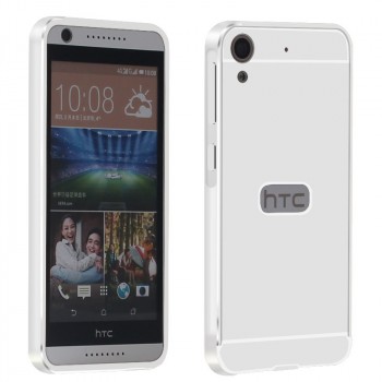 Двухкомпонентный чехол с металлическим бампером и поликарбонатной накладкой для HTC Desire 626/628 Белый