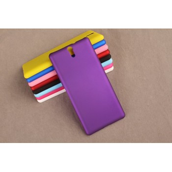 Пластиковый матовый непрозрачный чехол для Sony Xperia C5 Ultra Фиолетовый