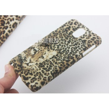 Эксклюзивный пластиковый дизайнерский чехол с аппликацией ручной работы серия Леопард для Samsung Galaxy Note 3
