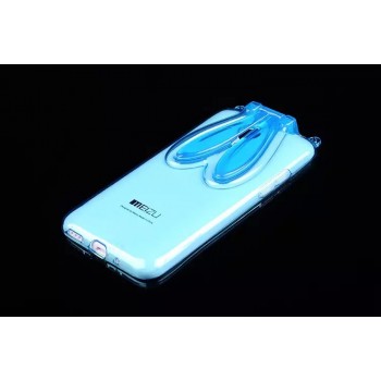Силиконовый дизайнерский фигурный чехол со складными ушами для Meizu M1 Note Синий