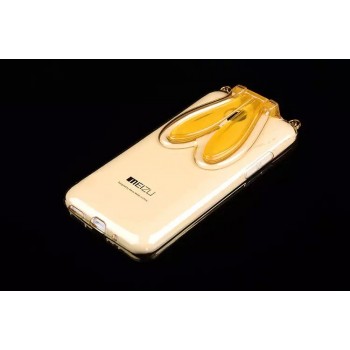Силиконовый дизайнерский фигурный чехол со складными ушами для Meizu M1 Note Желтый