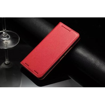 Кожаный чехол портмоне подставка с отделением для карт для HTC One M9+ Красный