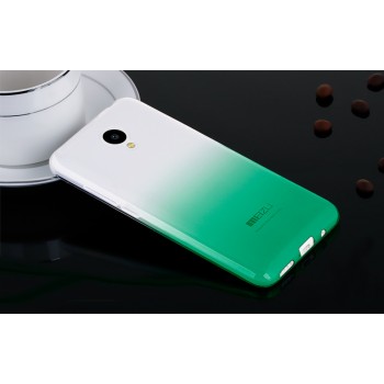Силиконовый градиентный полупрозрачный чехол для Meizu M2 Mini Зеленый