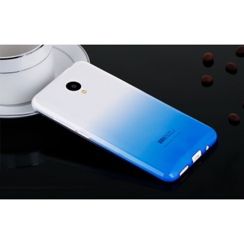 Силиконовый градиентный полупрозрачный чехол для Meizu M2 Mini Синий