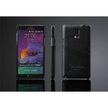 Дизайнерский кожаный чехол матовая накладка с отделениями для карт для Samsung Galaxy Note 4