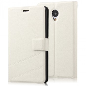 Дизайнерский чехол портмоне подставка с магнитной застежкой для Meizu M1 Белый
