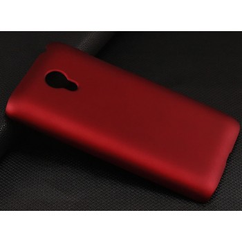 Пластиковый матовый непрозрачный чехол для Meizu M1 Красный