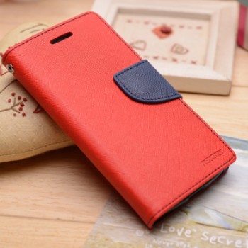 Чехол портмоне на силиконовой основе с крепежной застежкой для Sony Xperia E4 Красный