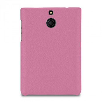 Кожаный чехол накладка (нат. кожа) для BlackBerry Passport Silver Edition Розовый