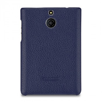 Кожаный чехол накладка (нат. кожа) для BlackBerry Passport Silver Edition Синий