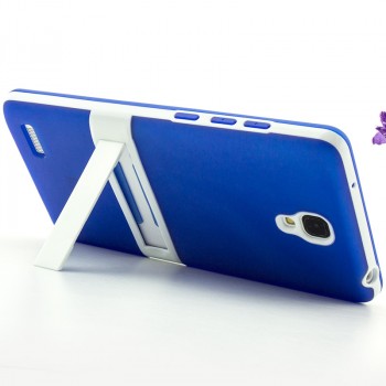 Двухкомпонентный силиконовый чехол с пластиковым каркасом-подставкой для Xiaomi RedMi Note Синий