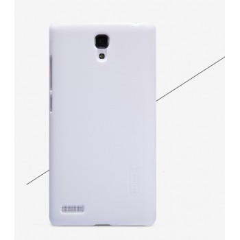Пластиковый матовый нескользящий премиум чехол для Xiaomi RedMi Note Белый