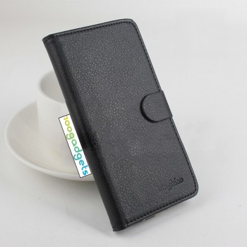Чехол портмоне подставка на силиконовой основе с крепежной застежкой для ASUS Zenfone Selfie Черный