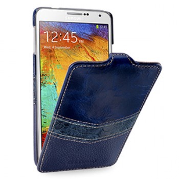 Эксклюзивный кожаный чехол вертикальная книжка (3 вида нат. кожи) для Samsung Galaxy Note 3