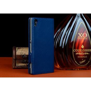 Кожаный чехол-портмоне для Sony Xperia T3 Синий