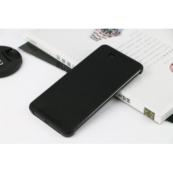 Точечный чехол смарт флип с функциями оповещения на пластиковой основе для HTC One E9+ Черный