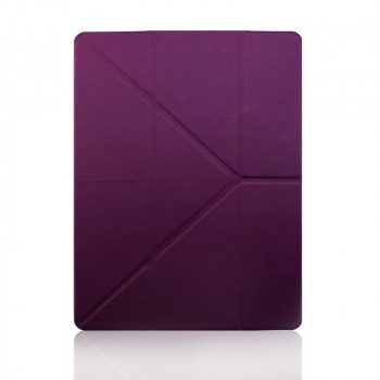 Оригами чехол книжка подставка текстура Узоры на полупрозрачной поликарбонатной основе для Ipad Pro Фиолетовый