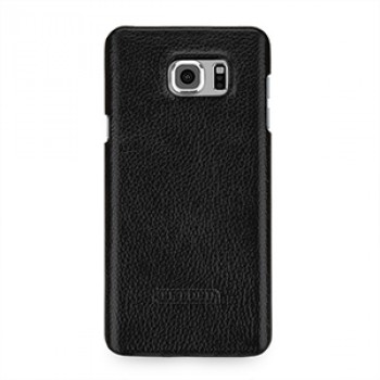 Кожаный чехол накладка (нат. кожа) серия для Samsung Galaxy Note 5 Черный