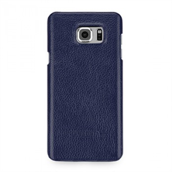 Кожаный чехол накладка (нат. кожа) серия для Samsung Galaxy Note 5 Синий