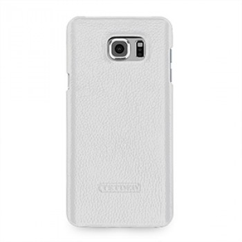 Кожаный чехол накладка (нат. кожа) серия для Samsung Galaxy Note 5 Белый