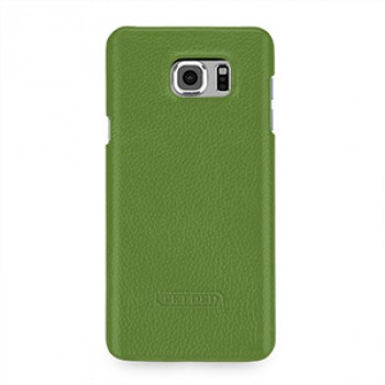 Кожаный чехол накладка (нат. кожа) серия для Samsung Galaxy Note 5 Зеленый