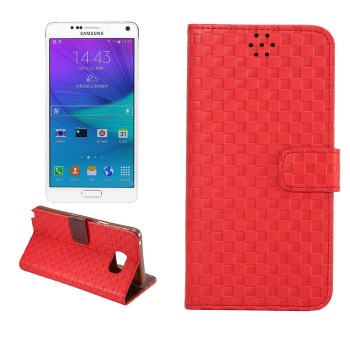 Текстурный чехол флип подставка с застежкой с отделением для карт для Samsung Galaxy Note 5 Красный